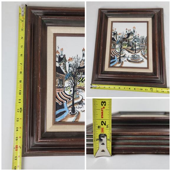 Robert Scott Original Oil Painting Paris France Parisian village Turnabout Town - Picture 3 of 11